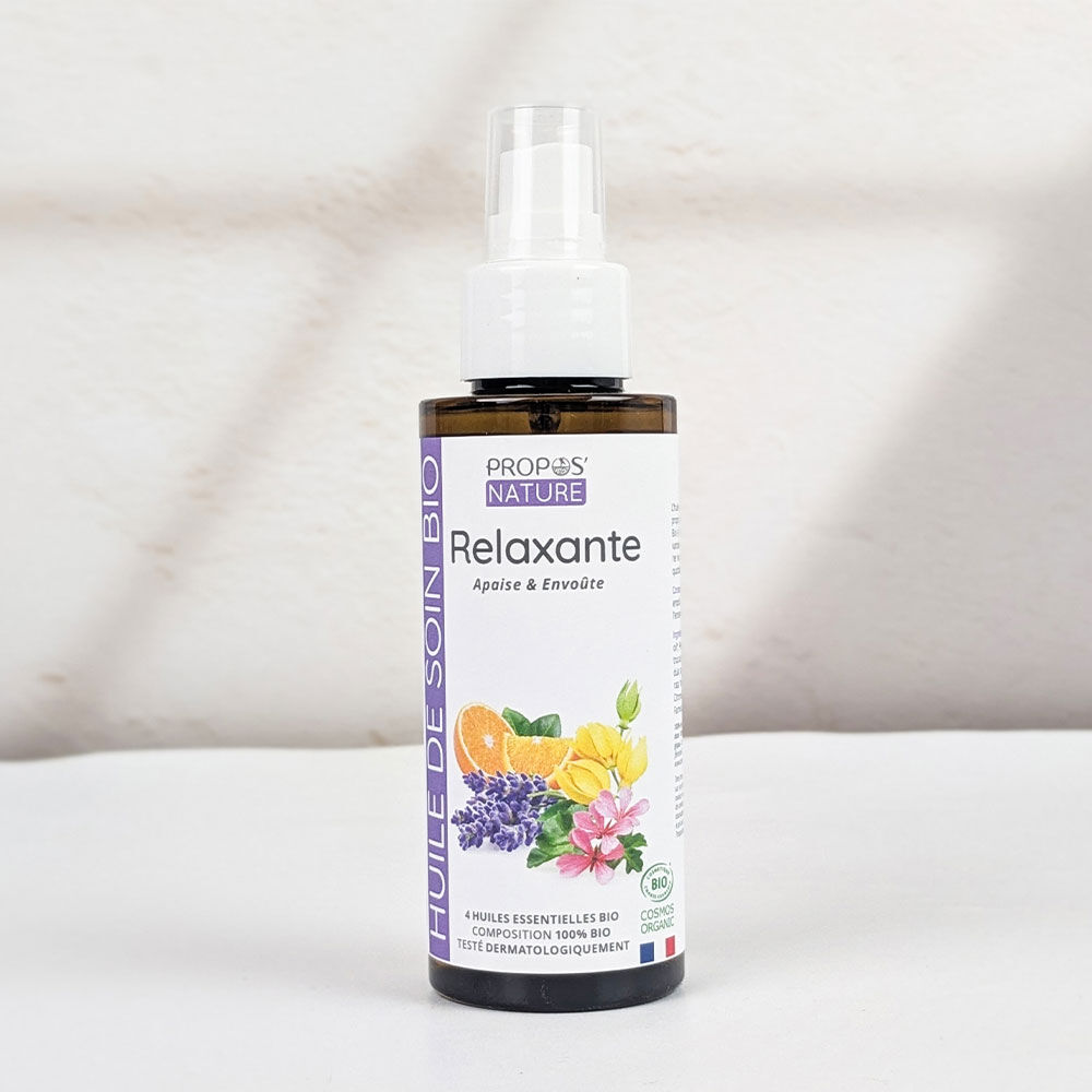 HUILE DE SOIN RELAXANTE BIO - AUX HUILES ESSENTIELLES - 100 ML