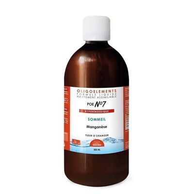 POE  N°07 - PREPARATION EN OLIGOELEMENTS -MANGANESE - FLEUR D'ORANGER - ANXIETE & STRESS - 500ML