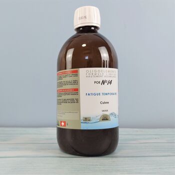 POE N°14 - PREPARATION EN OLIGOELEMENTS - MANGANESE CUIVRE ZINC MAGNESIUM - SAUGE  - FATIGUE - 500 ML 8