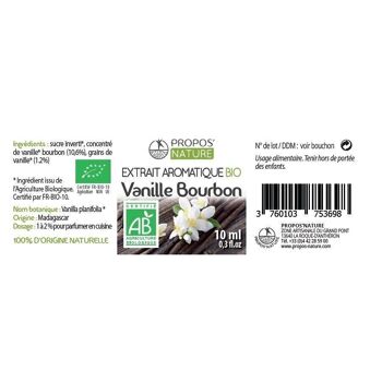 EXTRAIT AROMATIQUE VANILLE BOURBON BIO 10ml PN* 7