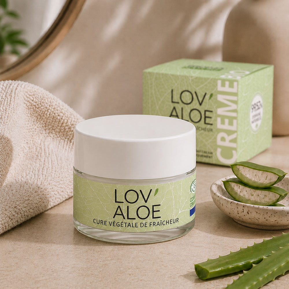 LOV'ALOE ORGANIC ALOE VERA CREAM - MOISTURIZING - 50ml