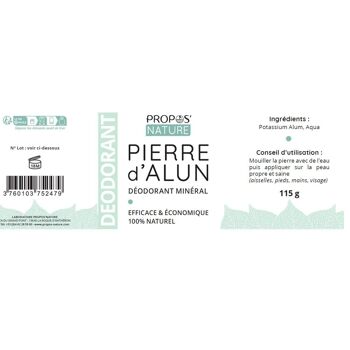 DEODORANT STICK -  PIERRE D'ALUN PURE 8