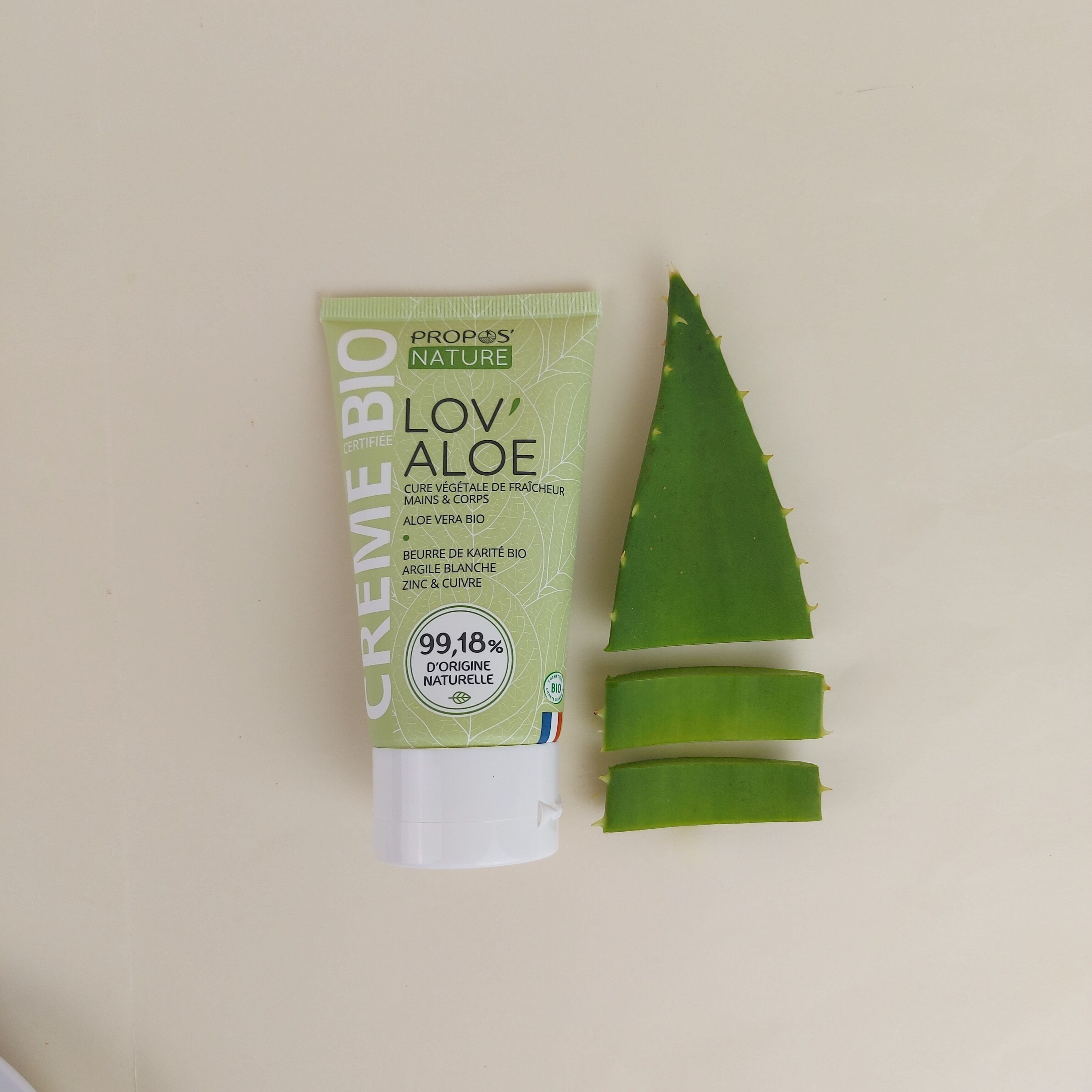 CREME A L'ALOE VERA BIO LOV'ALOE  - HYDRATANTE - 100ML
