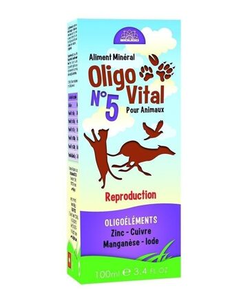 OLIGOVITAL N°5 - COMPLÉMENT VÉTÉRINAIRE - OLIGOÉLÉMENTS POUR ANIMAUX - REPRODUCTION - 100 ml 1