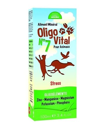 OLIGOVITAL N°7 - COMPLÉMENT VÉTÉRINAIRE - OLIGOÉLÉMENTS POUR ANIMAUX - STRESS - 100 ml 5