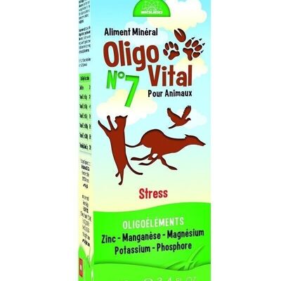 OLIGOVITAL N°7 - COMPLÉMENT VÉTÉRINAIRE - OLIGOÉLÉMENTS POUR ANIMAUX - STRESS - 100 ml