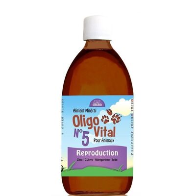 OLIGOVITAL N°5 - INTEGRATORE VETERINARIO - OLIGOELEMENTI PER ANIMALI - RIPRODUZIONE - 500 ml