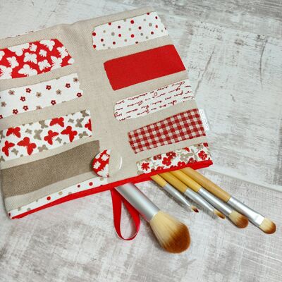 Red Shabby Chic Pouch Bag