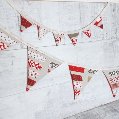 Pack Banderines Shabby Chic Rojo