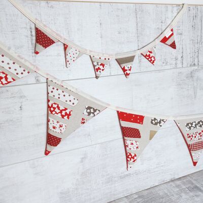 Red Shabby Chic Bunting Pack