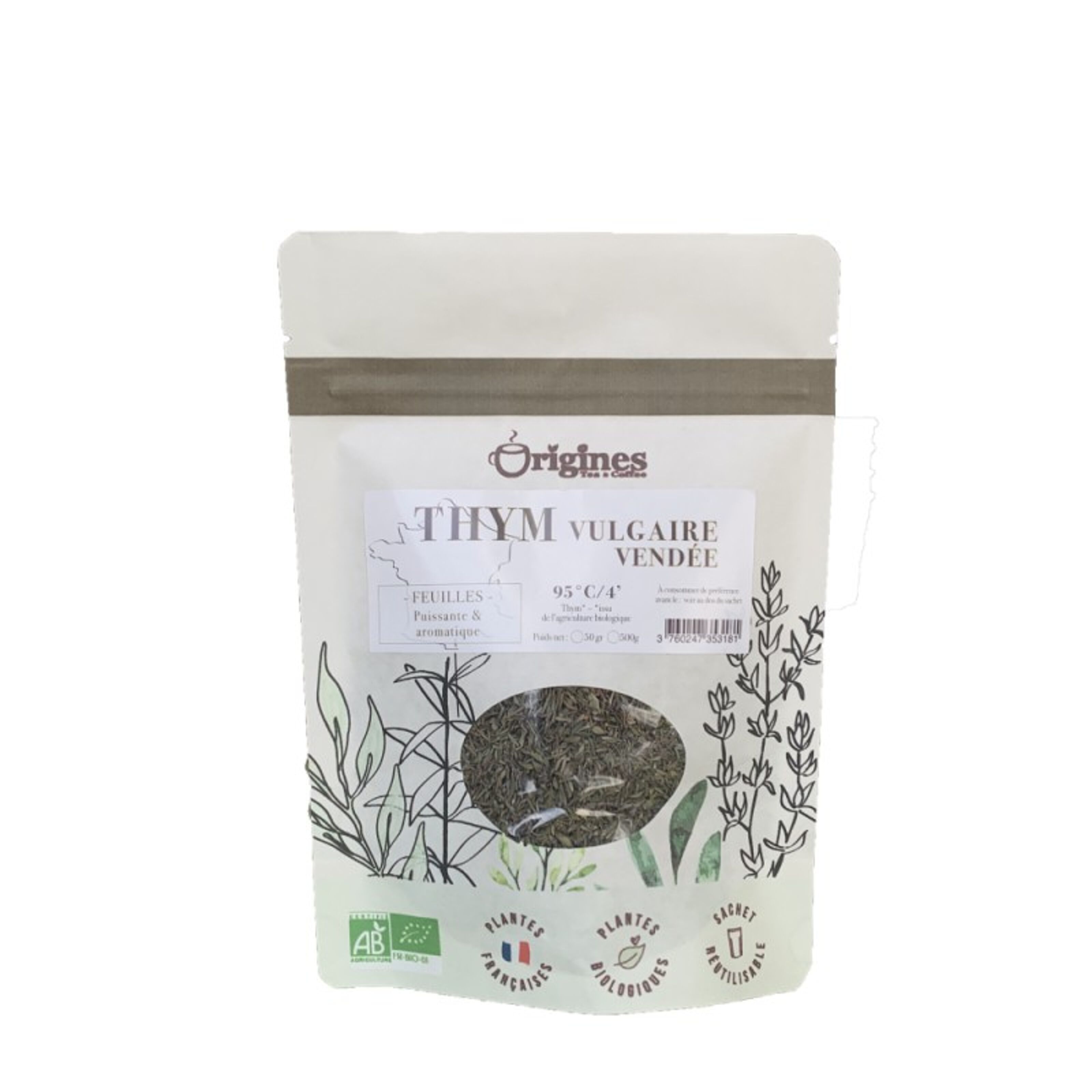 Infusion de Thym Bio - Feuille Entière 50g - My Organic Infusion