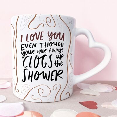 Funny Girlfriend 11oz Ceramic Mug With Heart Handle - Funny Valentine's Day Gift For Her For Him