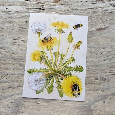Bumblebee and Dandelion Print