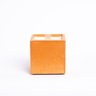 Duftkerze - Orangefarbener Beton