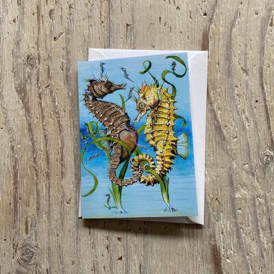 Seahorse Pair Greetings Card