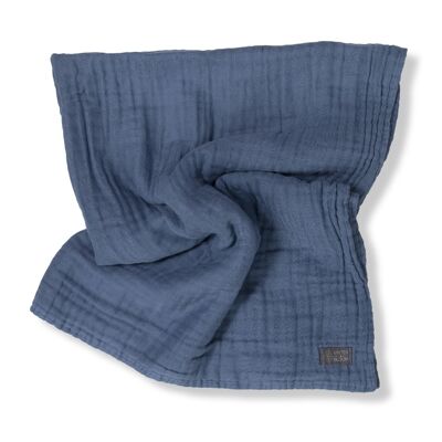 Blanket Layered Muslin ORGANIC "Storm Blue"