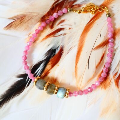 Bracelet kamala tourmaline rose