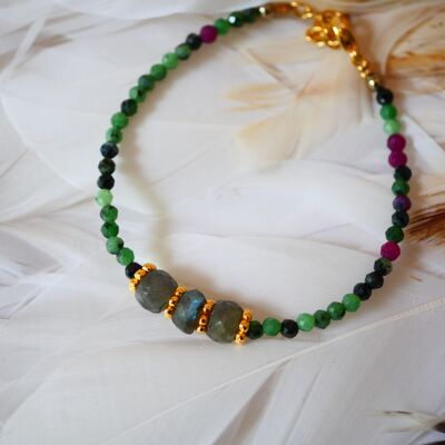 BRACCIALE KAMALA RUBY ZOISITE