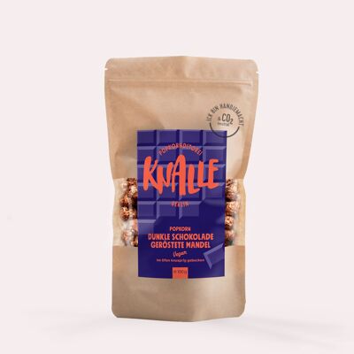 Dunkle Schokolade geröstete Mandel Popcorn - Vegan