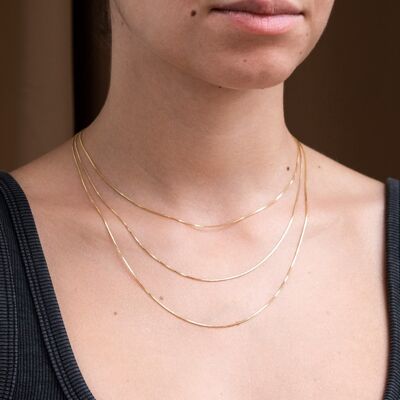 Box Chain Necklace in Gold