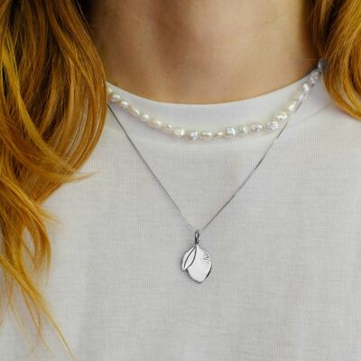 Lemon Pendant & Necklace - Silver
