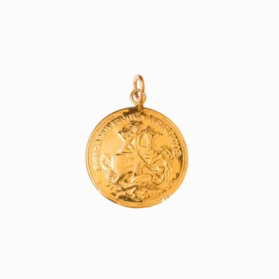 Pendentif en or St George et le Dragon - Sans chaîne