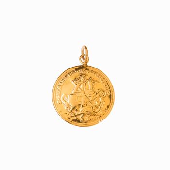 Pendentif en or St George et le Dragon - Sans chaîne 1