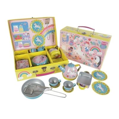 Set da cucina in latta musicale da 12 pezzi Rainbow Fairy