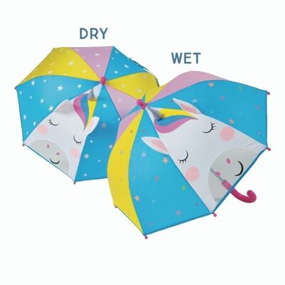 Paraguas de unicornio arcoíris modelo 3d