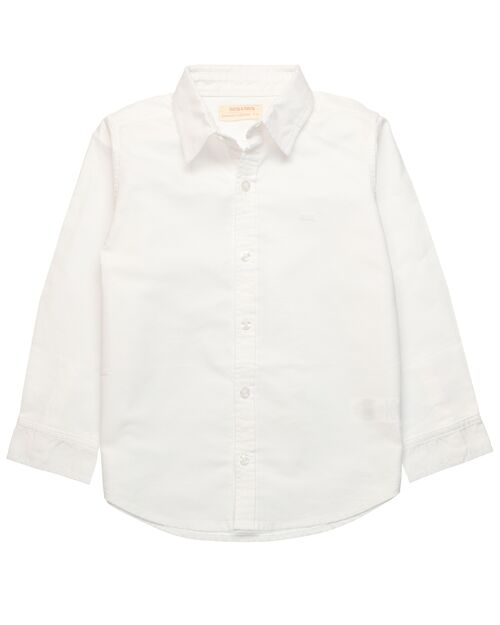 Camisa blanca para niño con cuello