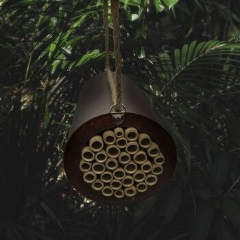 Maison d'abeilles en bambou Vie Naturals, 15x9x9cm 5