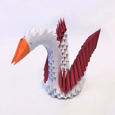 Kit Origami 3D - Bébé cygne (blanc ou noir)