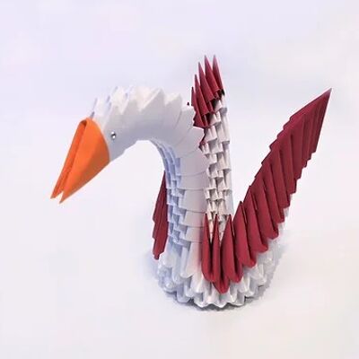 Kit Origami 3D - Bébé cygne (blanc ou noir)