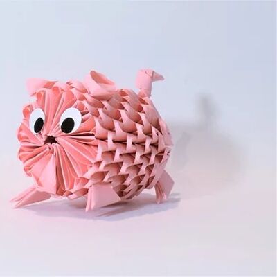 Kit Origami 3D - Cochon