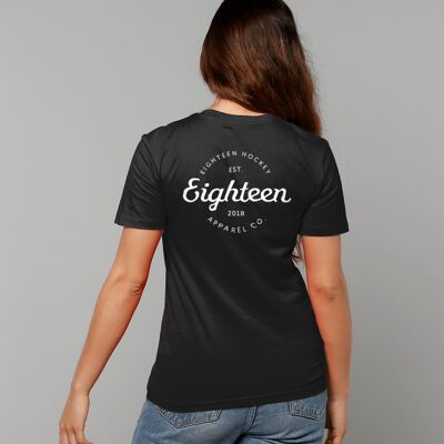 T-shirt Retro Eighteen - Noir