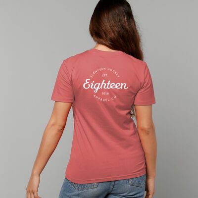 T-shirt Retro Eighteen - Rouge moyen chiné