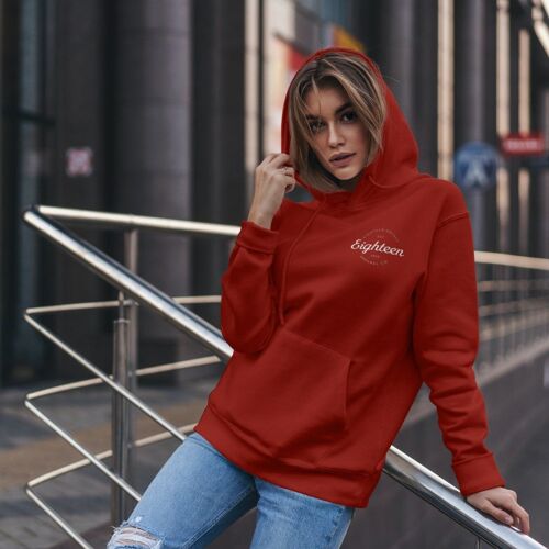 Retro Eighteen Hoodie - Red