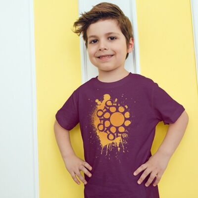 T-shirt bambini diciotto anni con schizzi di vernice - Malva