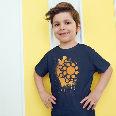 Camiseta para niños dieciocho salpicaduras de pintura - Marina francesa