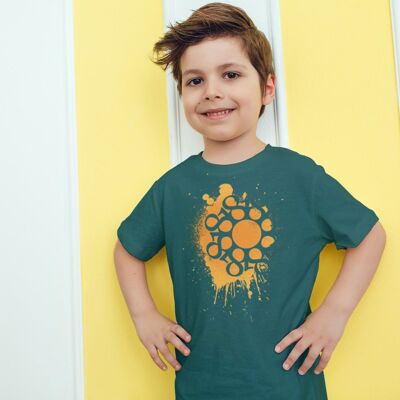 Farbspritzer-T-Shirt für Kinder achtzehn – Ocean Depth