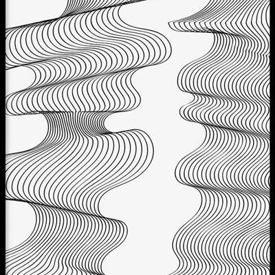 Walljar - Abstract Line Art IV - Affiche avec cadre / 30 x 45 cm