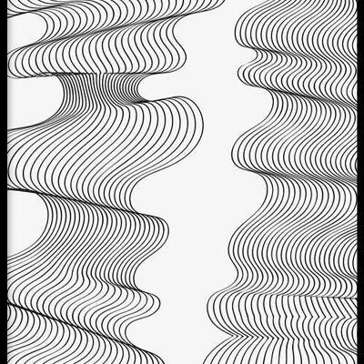 Walljar - Abstract Line Art IV - Póster con marco / 30 x 45 cm
