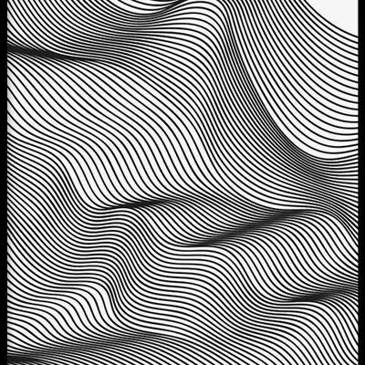 Walljar - Abstract Line Art V - Poster con cornice / 30 x 45 cm