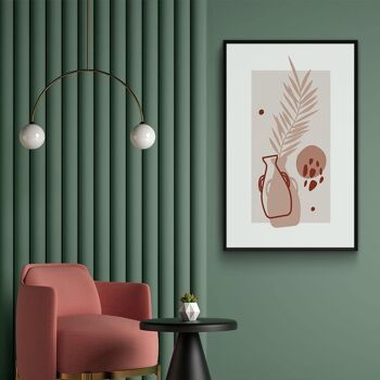 Walljar - Abstract Pot Shadow - Affiche avec cadre / 30 x 45 cm 2