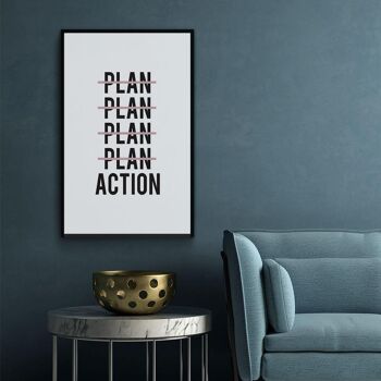 Walljar - Action - Affiche avec cadre / 20 x 30 cm 2