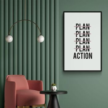 Walljar - Action - Affiche avec cadre / 20 x 30 cm 3