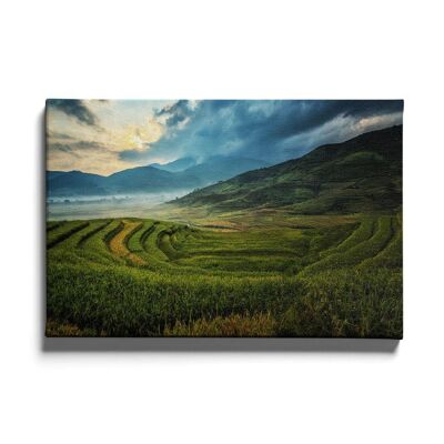 Walljar - Landwirtschaft in China - Leinwand / 120 x 180 cm