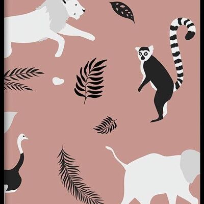 Walljar - Animals Pattern II - Poster con cornice / 40 x 60 cm