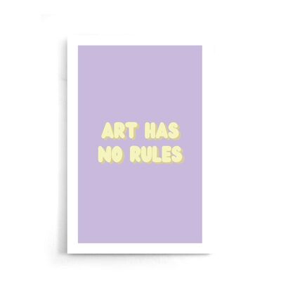 Walljar - L'arte non ha regole - Poster / 50 x 70 cm
