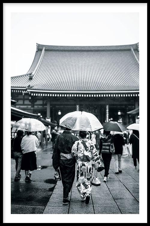 Walljar - Asian Rain - Póster con marco / 30 x 45 cm